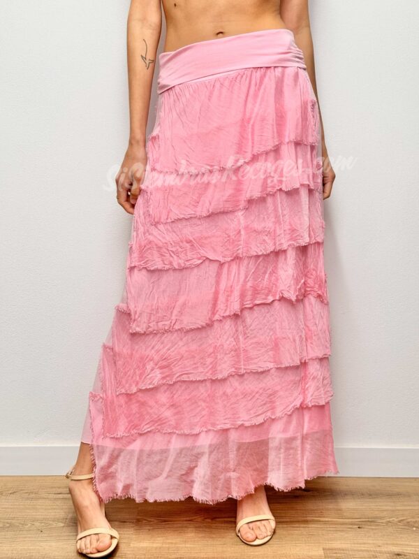 Falda de flecos Bissau - Rosa bebe
