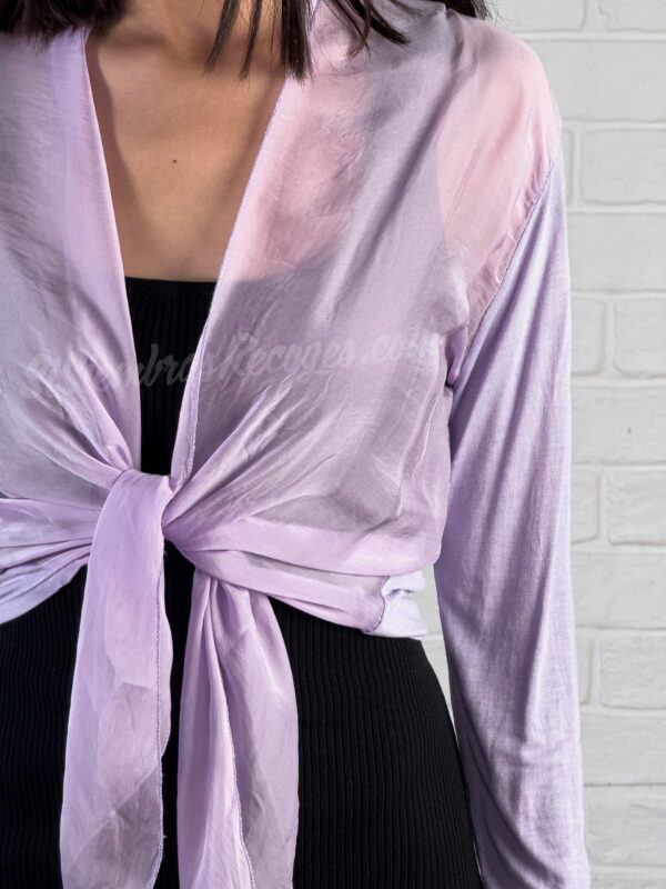 Bolero de seda Kimbe - Malva - Imagen 3
