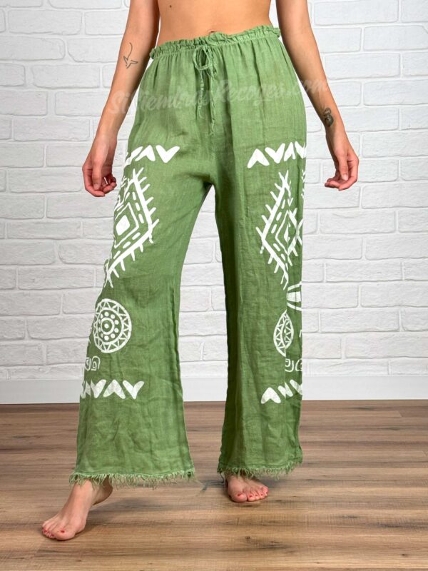 Pantalón de lino Nagano - Verde Oliva