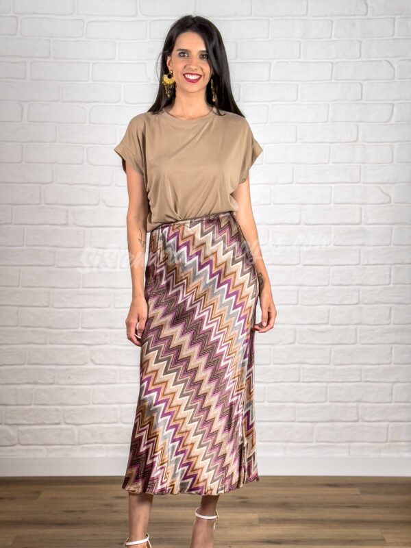 Falda de raso estampada - 10