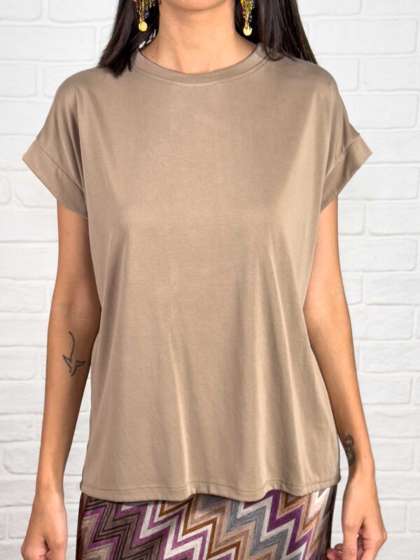 Camiseta lisa - Tostado
