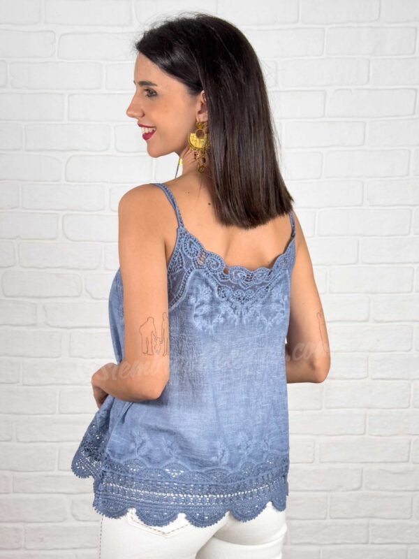 Blusa lencero Boho Kumasi – Color Azul - Imagen 2