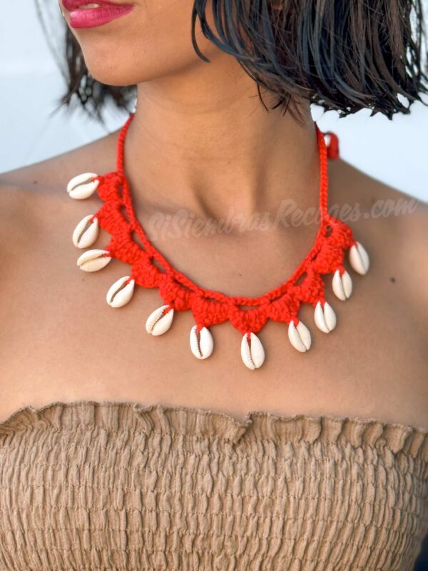 Collar Kigali - Rojo vivo anaranjado