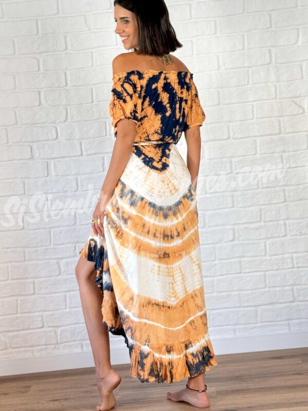 Vestido camisero Boho Zambo - Tierra - Imagen 2