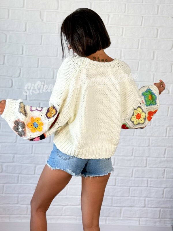 Rebeca de crochet Rocío - Color Hueso - Imagen 2