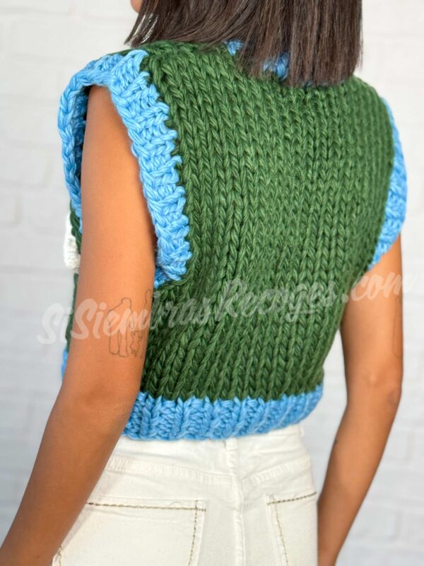 Chaleco de crochet Ovejas - Imagen 2