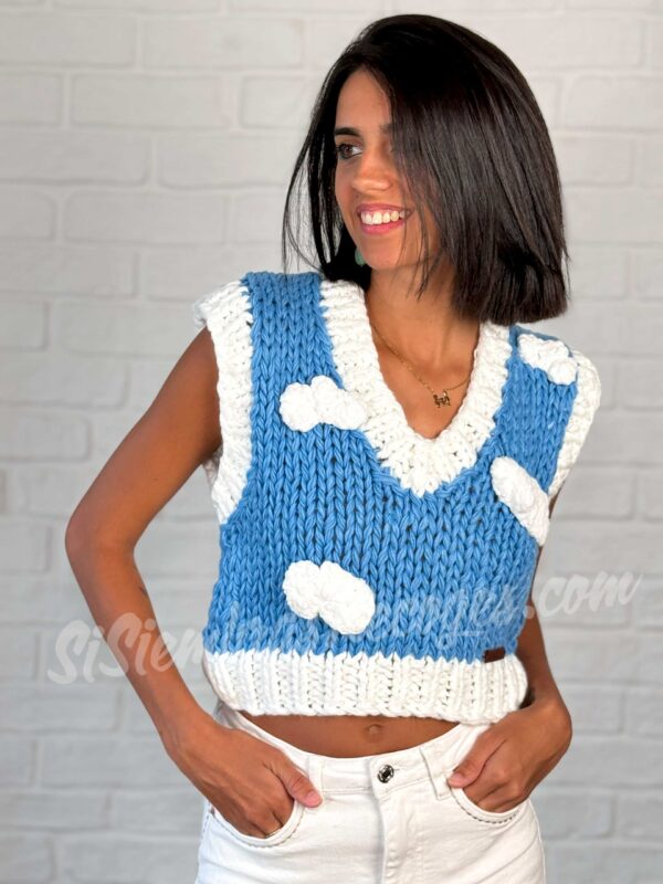 Chaleco de crochet Nubes