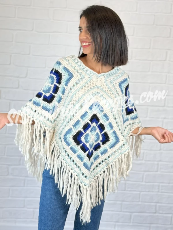 Poncho de crochet Murmullo