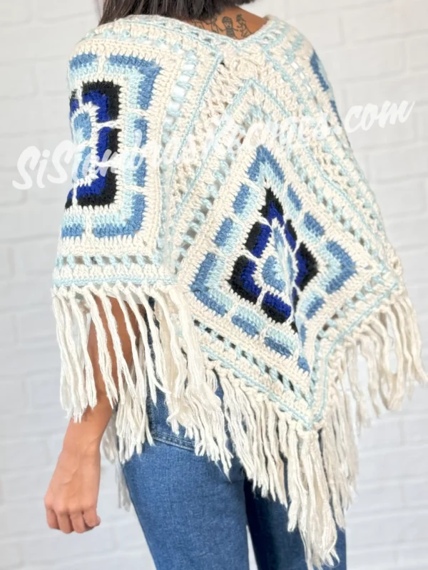 Poncho de crochet Murmullo - Imagen 2