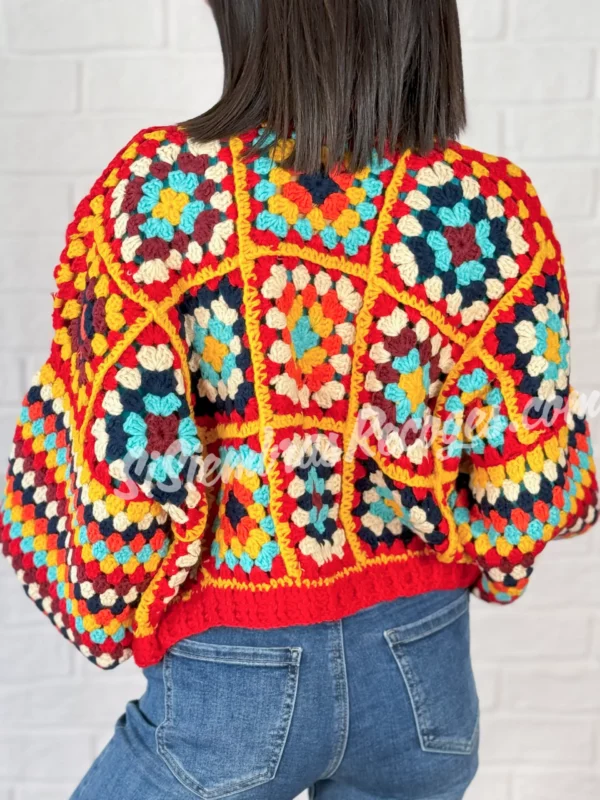Rebeca de crochet Genova - Rojo - Imagen 2