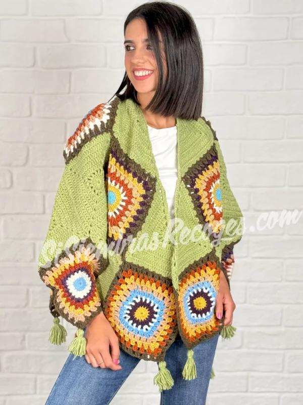 Rebeca de crochet Edén - Verde - Imagen 2