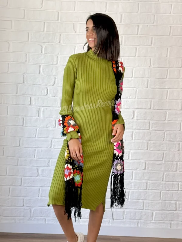 Vestido de punto Carmiel - Oliva