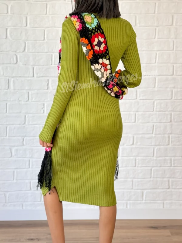 Vestido de punto Carmiel - Oliva - Imagen 2