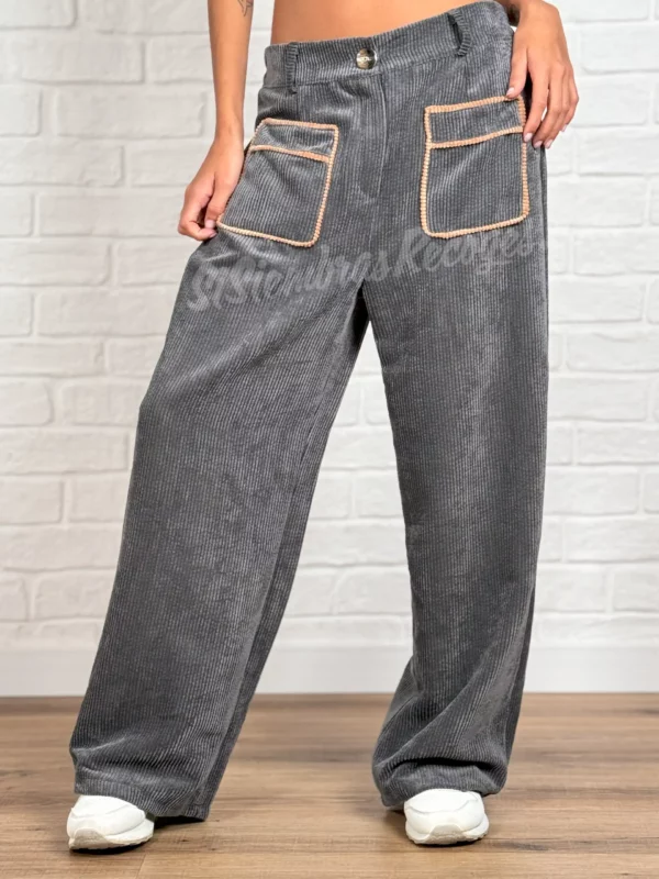 Pantalón de Pana Vintage - Gris
