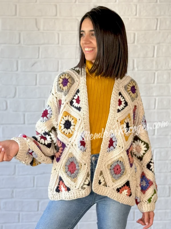 Rebeca de crochet Ciclón - Beig