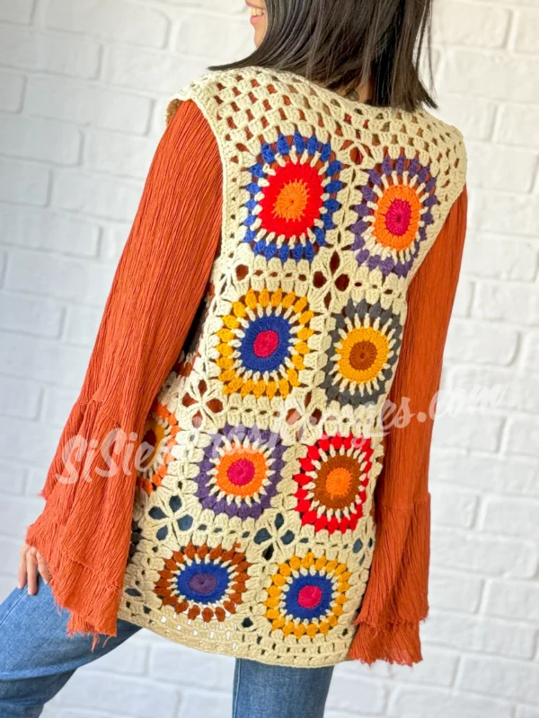 Chaleco de crochet Pineda - Imagen 2