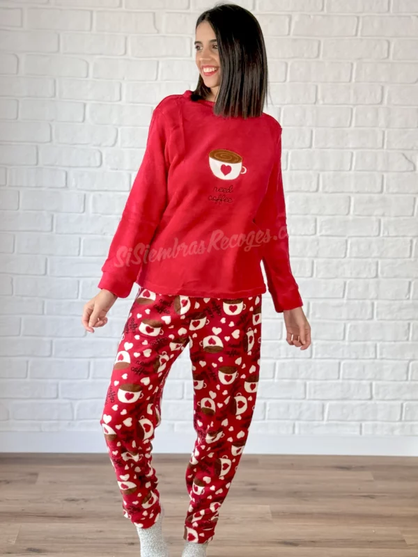 Pijama de invierno Coffee - Rojo