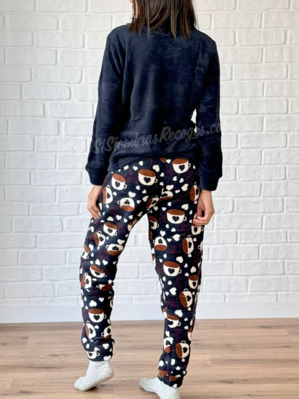 Pijama de invierno Coffee - Azul - Imagen 2