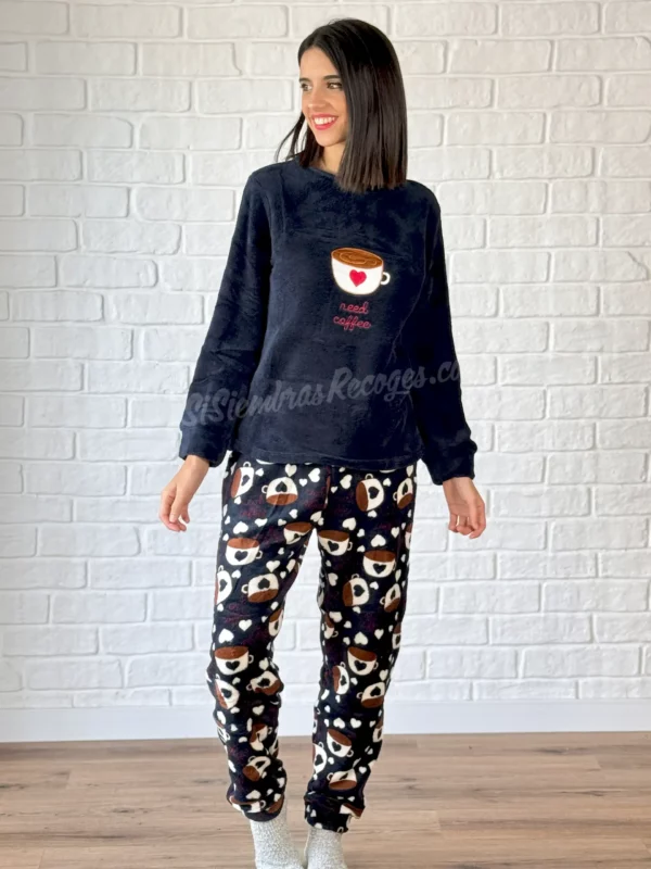 Pijama de invierno Coffee - Azul