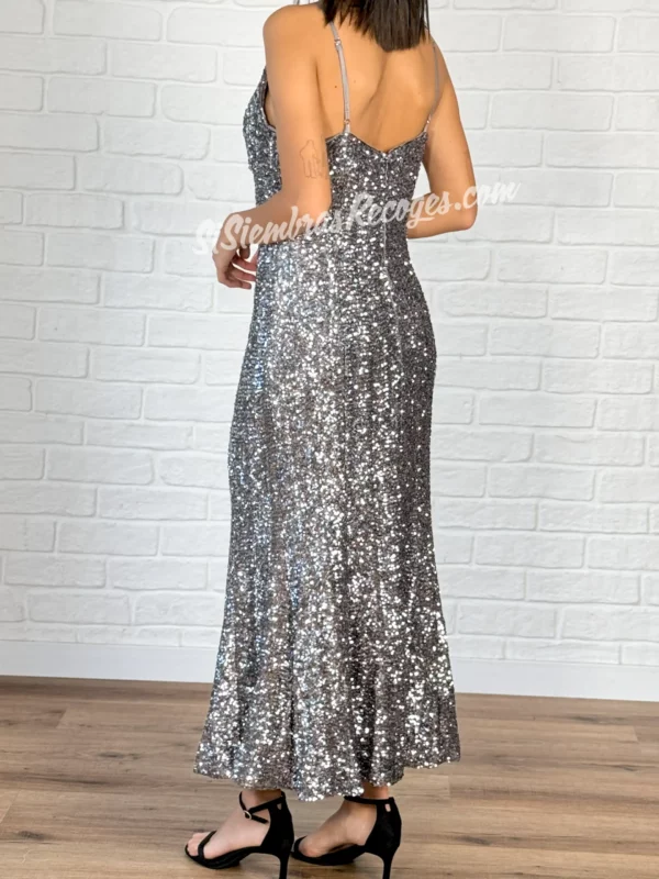 Vestido elegante Iliana - Plateado - Imagen 2