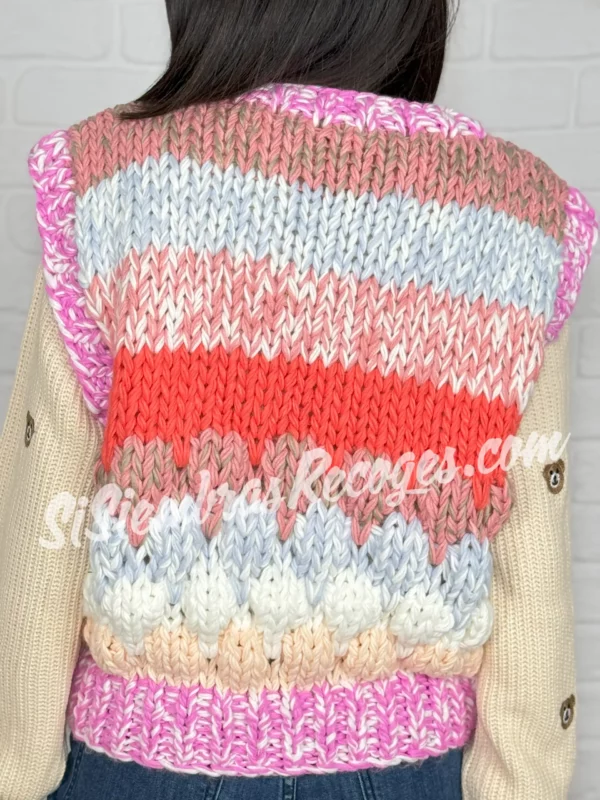 Chaleco de punto Sienna - Rosa - Imagen 2