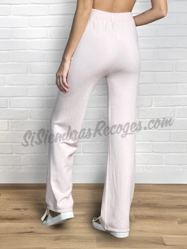 Pantalón de punto Vibrante - Rosa polvo - Imagen 2