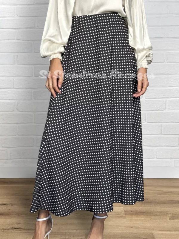 Falda de lunares Montoya - Negro y blanco