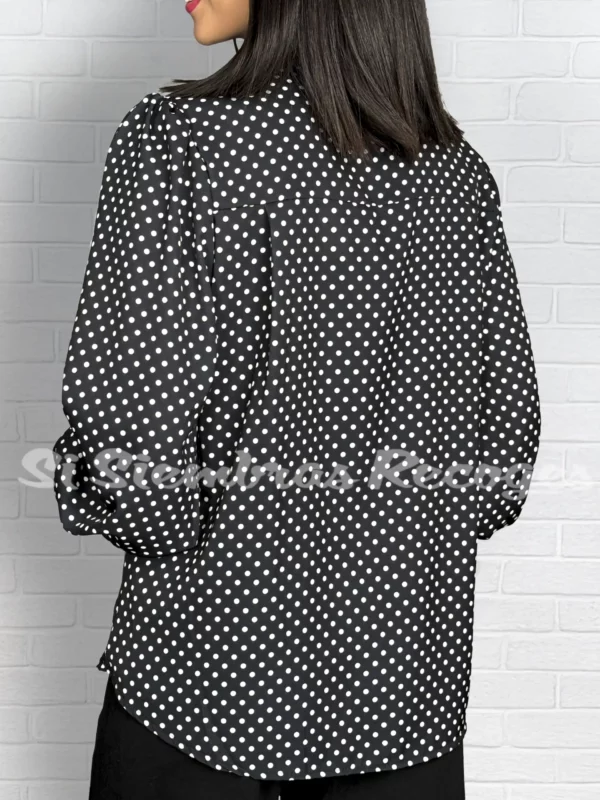 Camisa de lunares Montoya - Negro y blanco - Imagen 3