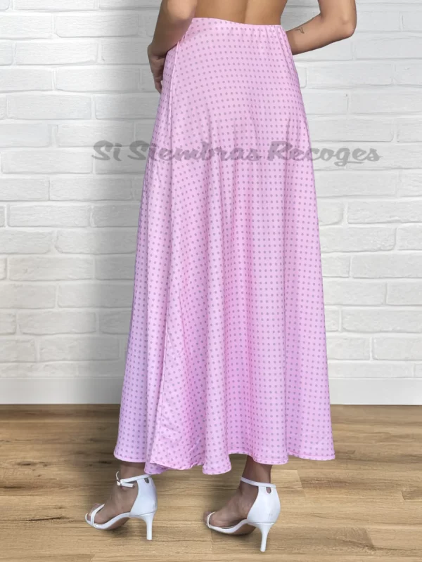 Falda de lunares Montoya - Rosa y gris - Imagen 2