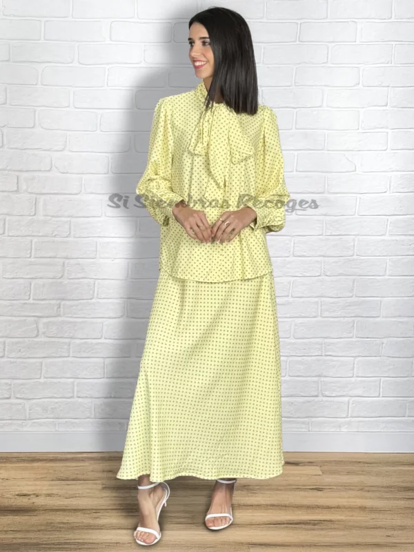 Camisa de lunares Montoya - Amarilla y malva - Imagen 3